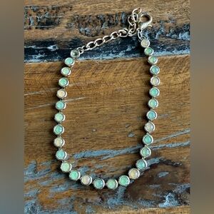 Elegant Gold and Green Bracelet